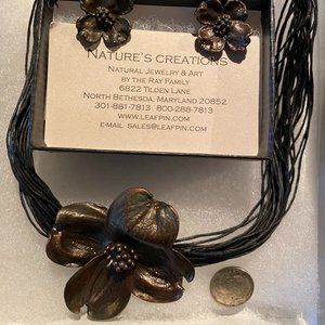 REDUCED 1 of a kind jewelry from Nature’s Creations. Dogwood blossom Chocker &